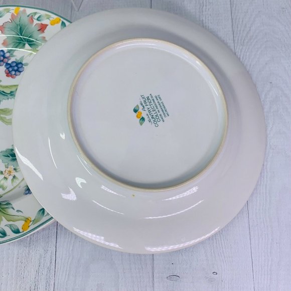 Vintage Julie Pople Avon COUNTRY FRUIT COLLECTION Porcelain Salad Plate Set 4 - Picture 3 of 11